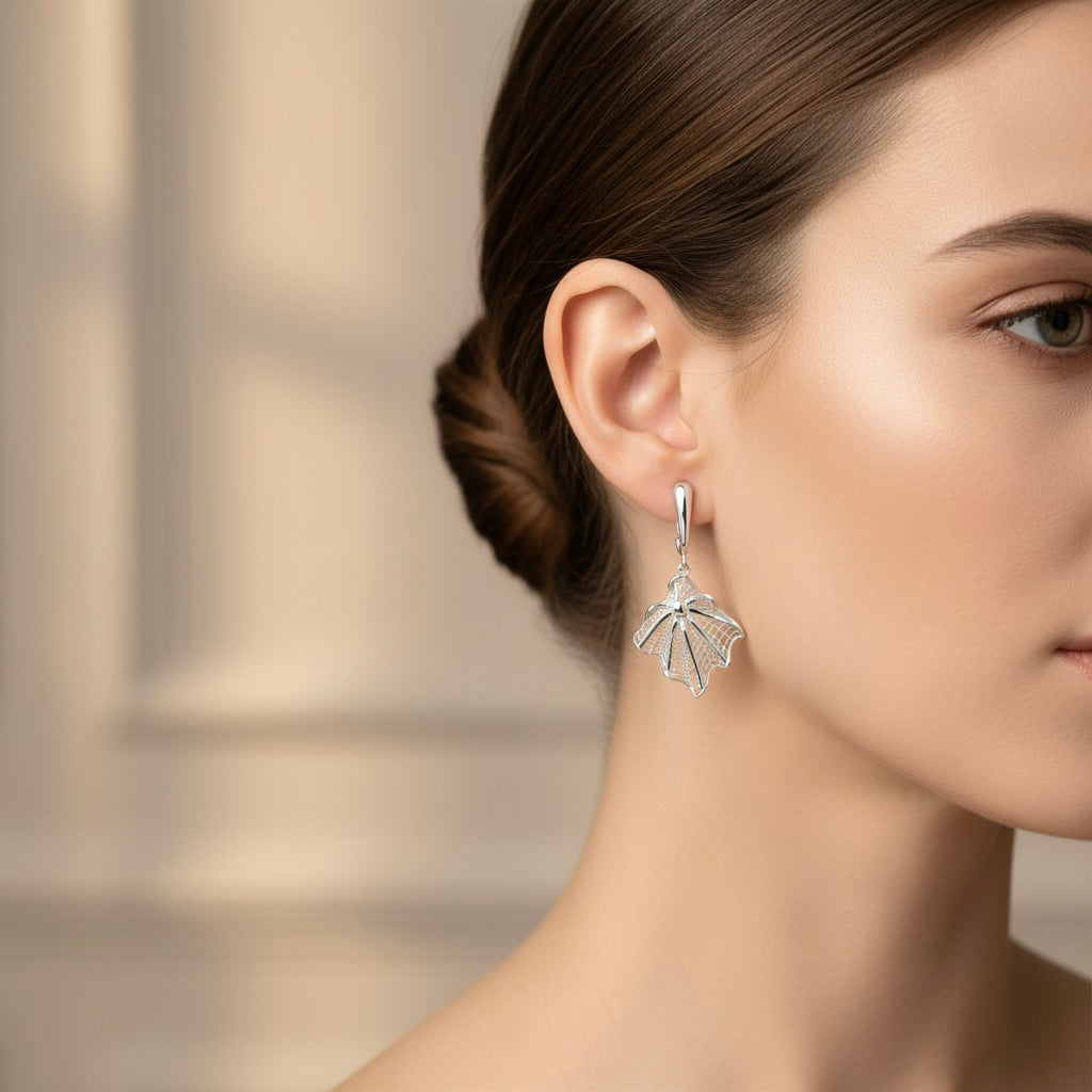 Sterling Silver 925 Dangle Earrings "Aranea"