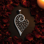 Sterling Silver 925 Heart Pendant “Starlit Love”
