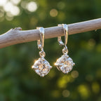 Sterling Silver 925 Drop Dangle CZ Earrings "Blink"