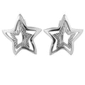 Sterling Silver 925 Double Star Earrings "Stellar"