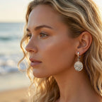 Sterling Silver 925 Round Drop Oxidised Earrings “Thunder Storm”