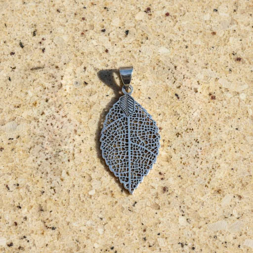 Sterling Silver 925 Leaf Pendant “Silver Nature”