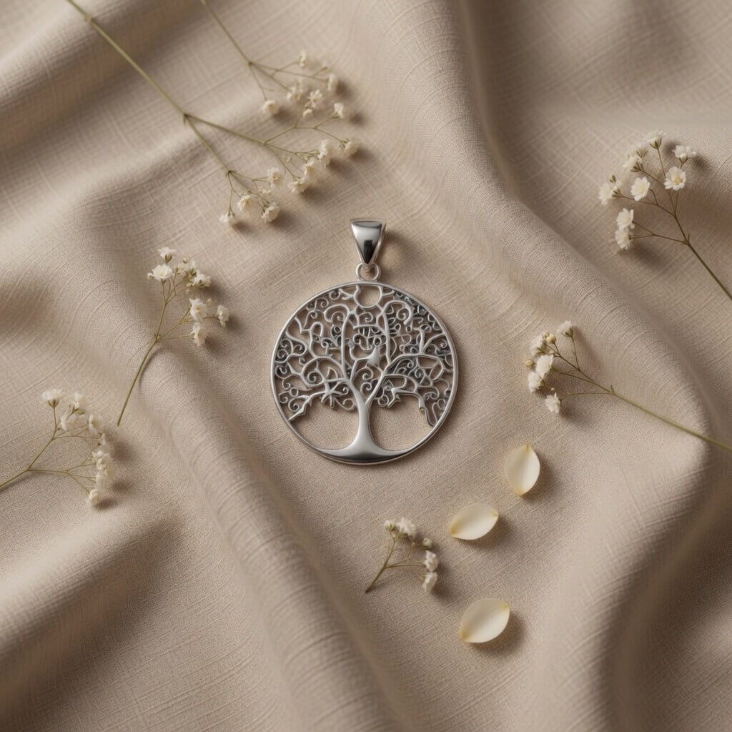 Sterling Silver 925 Tree of Life Pendant "Gaia"