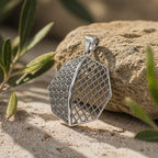 Sterling Silver 925 Openwork Octagon Pendant "Enigma"
