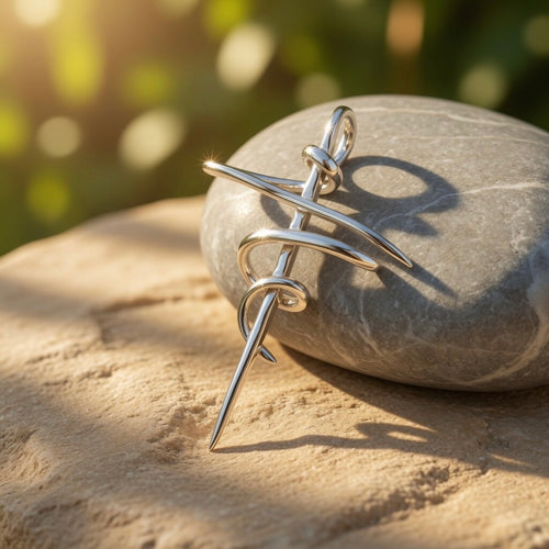 Sterling Silver 925 Cross Pendant "Braid"