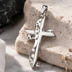 Sterling Silver 925 Cross Pendant "Celestial Dots"
