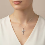Sterling Silver 925 Cross Pendant "Celestial Dots"