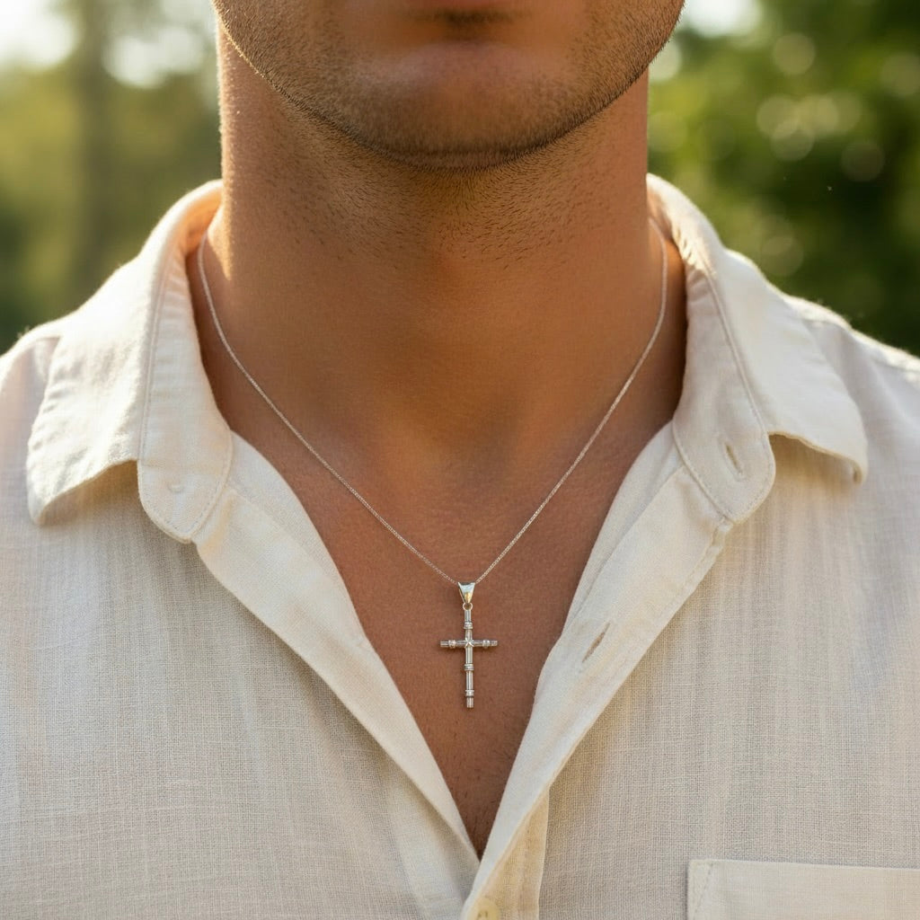 Sterling Silver 925 Cross Pendant “Petite"