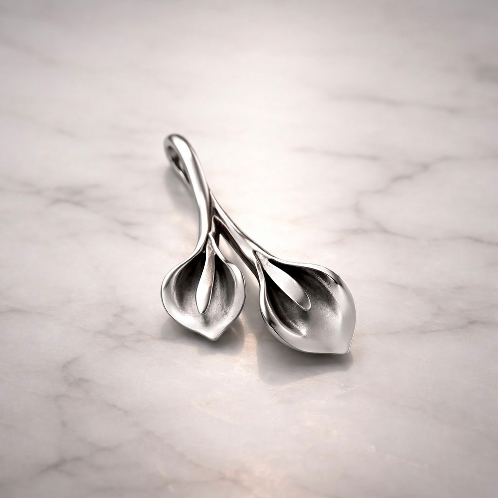 Sterling Silver 925 Calla Lily Pendant “Zante”