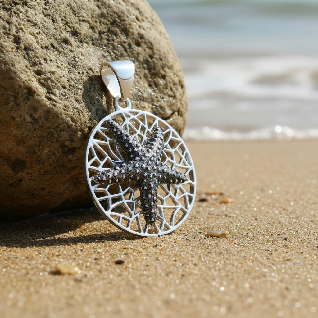 Anhänger Seestern Sterling Silber 925 „Meeresbrise“