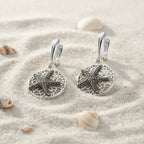 Sterling Silver 925 Starfish Oxidised Dangle Drop Earrings “Sea Breeze”