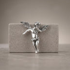 Sterling Silver 925 Guardian Angel Oxidised Pendant “Dancing Grace”