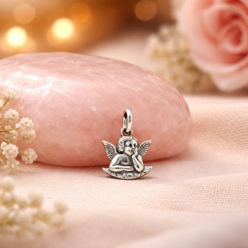 Sterling Silver 925 Cherub Angel Pendant "Little Guardian"