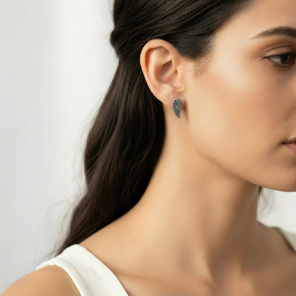 Sterling Silver 925 Angel Wing Earrings “Celeste”