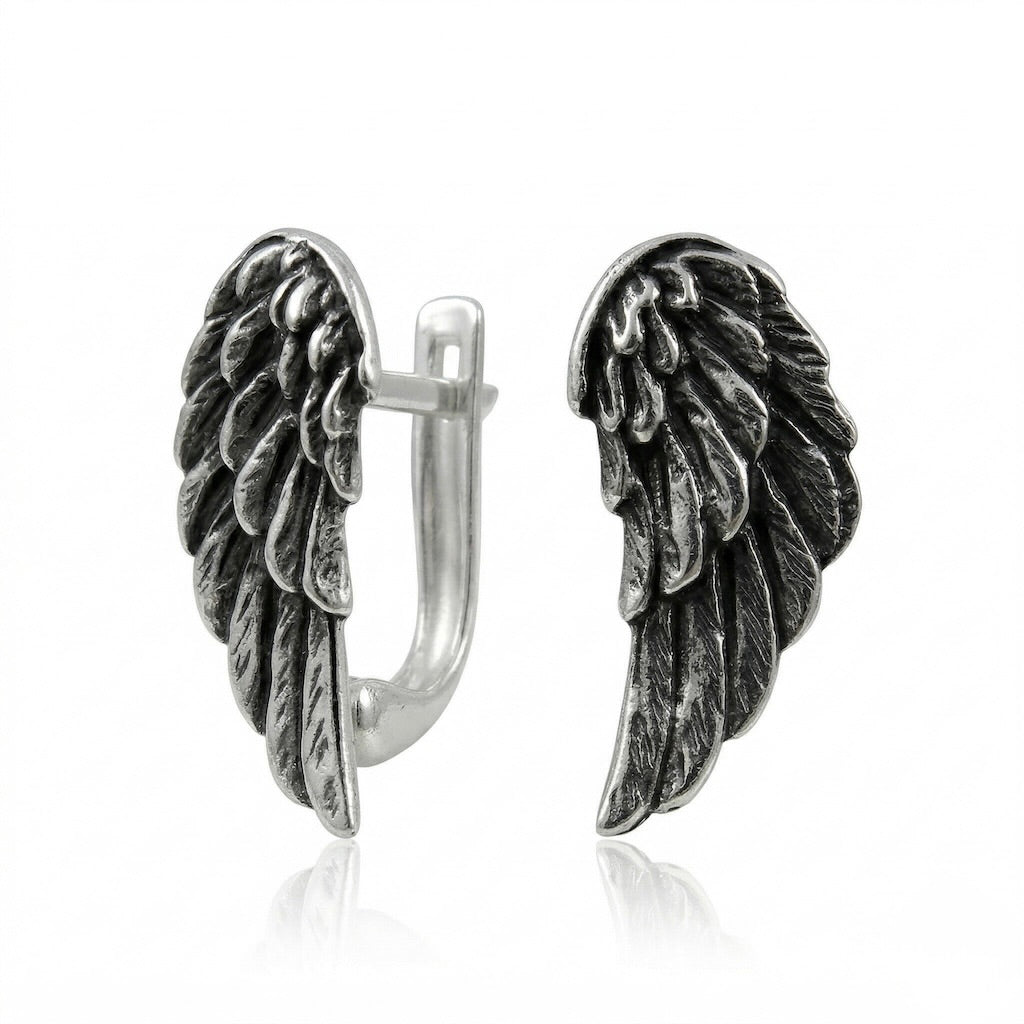 Sterling Silver 925 Angel Wing Earrings “Celeste”