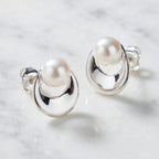 Sterling Silver 925 Freshwater 6mm Pearl Earrings “Luna”