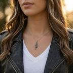 Sterling Silver 925 Snake Pendant "Dark Ophidi"