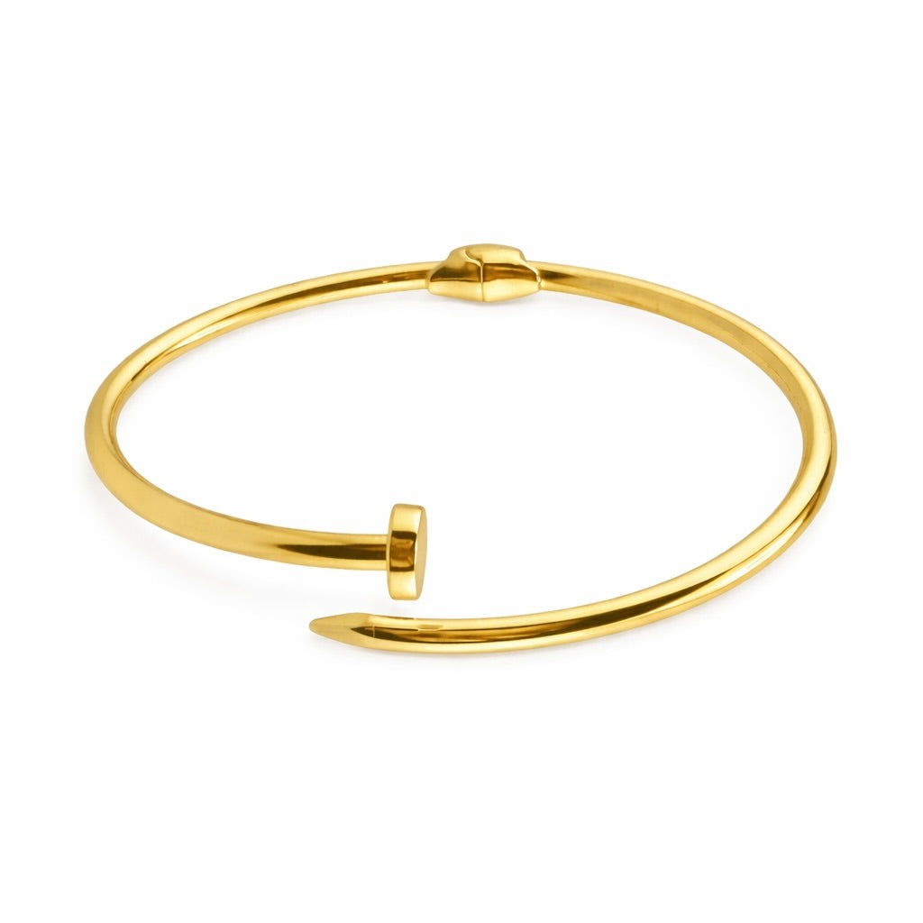 Sterling Silver 925 Open Cuff Bracelet "Clavus"