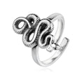 Sterling Silver 925 Snake Ring Adjustable Size "Helix"